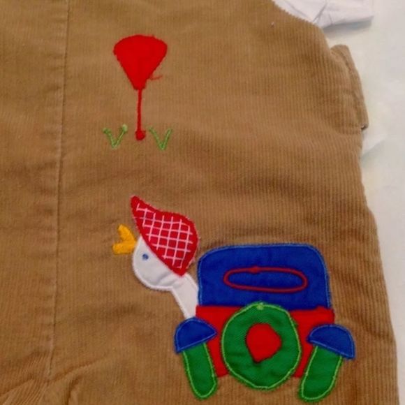 Vintage Samara Caramel Corduroy Romper 12 m - Picture 3 of 4